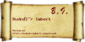 Budnár Imbert névjegykártya